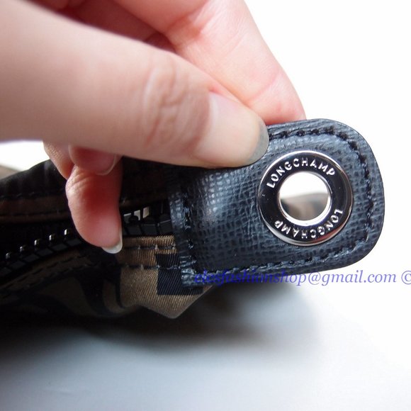 NWT LONGCHAMP Le Pliage LGP Small Crossbody Satchel Bag BLACK Khaki AUTHENTIC - Picture 13 of 14